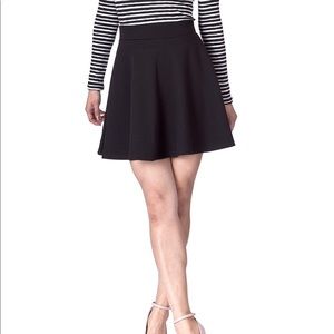 High Waist A-Line Flared Skater Mini Skirt